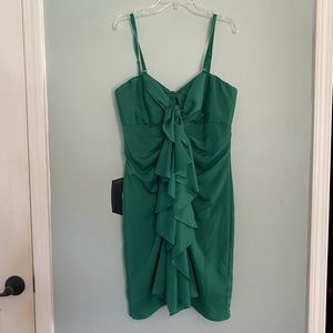Emerald green mini dress